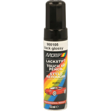 MoTip Lackstift Kompakt schwarz glänzend 12ml | 900105
