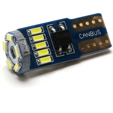 LED Glassockel W5W W2,1x9,5d 15x 3014 SMD Weiß T10 Canbus