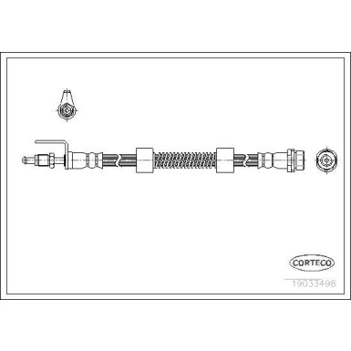 CORTECO Bremsschlauch | 19033498