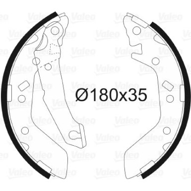 VALEO Bremsbacken 564033