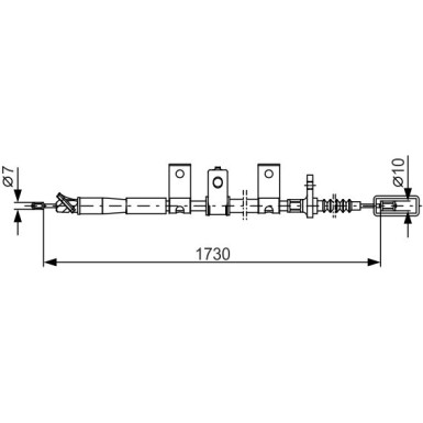 Handbremsseil re | NISSAN Pick-Up | 1987482344