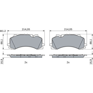 Bremsbelag | AUDI A6,7,8,Q7,8 VW 15 | 0 986 424 850