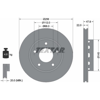 Bremsscheibe Audi T. A4 Quattro 95-01 PRO+ 92174205