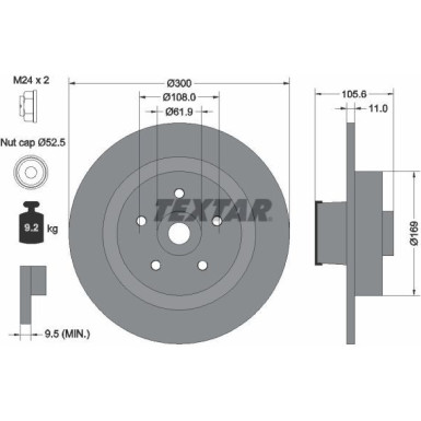 Bremsscheibe Renault T. Clio 2.0 16V Sport 06 PRO 92252903