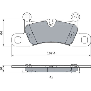 0 986 494 977 Bremsbelagsatz, Scheibenbremse