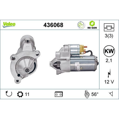 VALEO Anlasser 726131 VALEO RE-GEN AT
