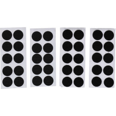 BGS Klettpunkte | selbstklebend | schwarz | 40-tlg | 80557