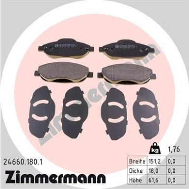 ZIMMERMANN Bremsbeläge 24660.980.1