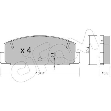 CIFAM Bremsbelagsatz, Scheibenbremse 822-302-0
