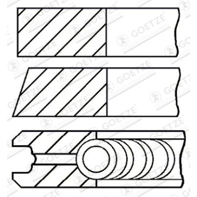 GOETZE ENGINE Kolbenringsatz 08-435700-00