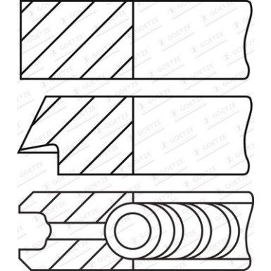 GOETZE ENGINE Kolbenringsatz | 08-432200-10