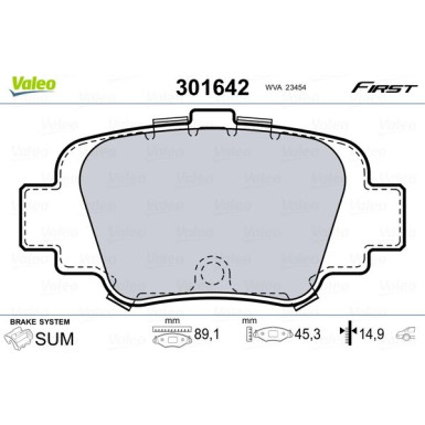 VALEO Bremsbeläge