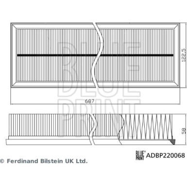 BLUE PRINT Luftfilter | ADBP220068