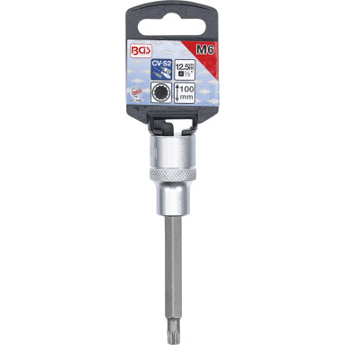 BGS Bit-Einsatz | Länge 100 mm | Antrieb Innenvierkant 12,5 mm (1/2"""") | Innenvielzahn (für XZN) M6 | 4360