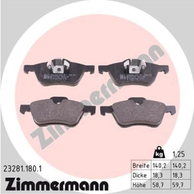 ZIMMERMANN Bremsbeläge