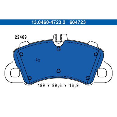 ATE Bremsbelagsatz, Scheibenbremse ATE Bremsbelagsatz, Scheibenbremse