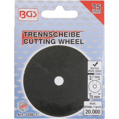 BGS Trennscheibe | Ø 75 x 1,8 x 9,7 mm | 3286-1