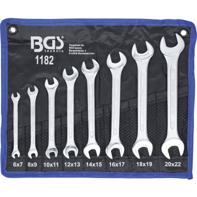 BGS Doppel-Maulschlüssel-Satz | SW 6x7 - 20x22 mm | 8-tlg | 1182