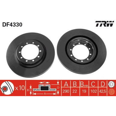 Bremsscheibe Renault P. Mascott | DF4330
