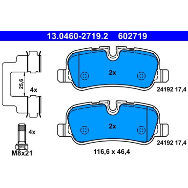 Bremsbelagsatz Land Rover P. Discovery/Range Rover 2.7-3.0D/4.2-4.4 4X4 02-13 | 13.0460-2719.2