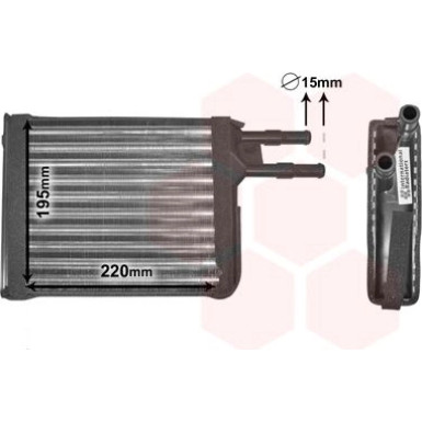 VAN WEZEL Wärmetauscher, Innenraumheizung 09006128