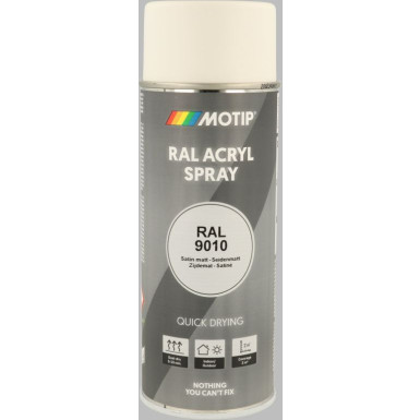 MoTip seidenmatter Acryllack reinweiß 400ml | 7166