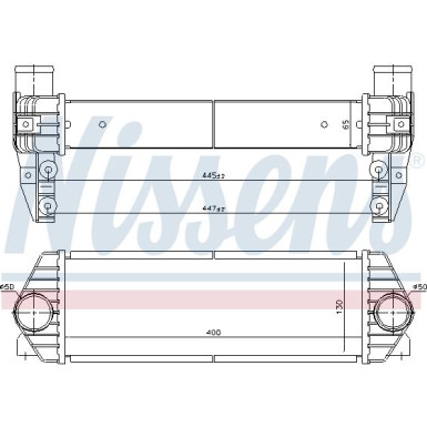 Ladeluftkühler PKW Ford Transit Connect 02 FIRST FIT 96435