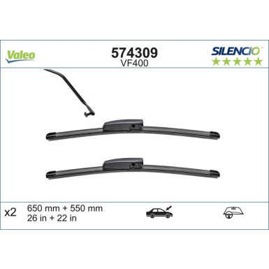 VM400 VALEO Silencio X.TRM Wischer | Renault SCENIC 2 (05/03>12/04) | 574309