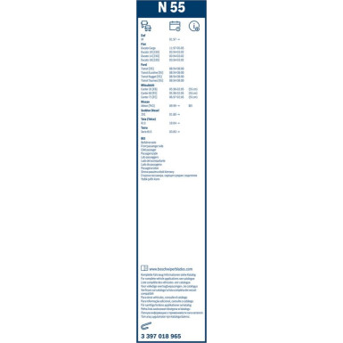 BOSCH | Wischerblatt N55 | NKW (1Stk. li+re verwendbar) | 3397018155