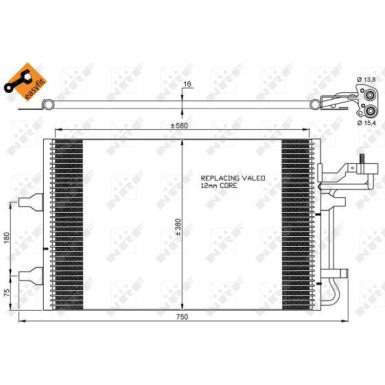 Kondensator, Klimaanlage EASY FIT 35842