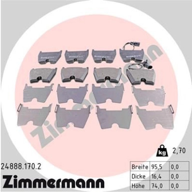 ZIMMERMANN Bremsbeläge ZIMMERMANN Bremsbeläge