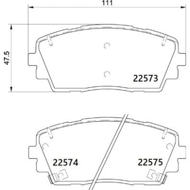 BREMBO Bremsklötze VA | KIA Picanto 11 | P 30 115