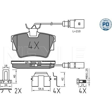 Bremsklötze HA Platinum | VW T4 90 | 025 232 2416-1/PD