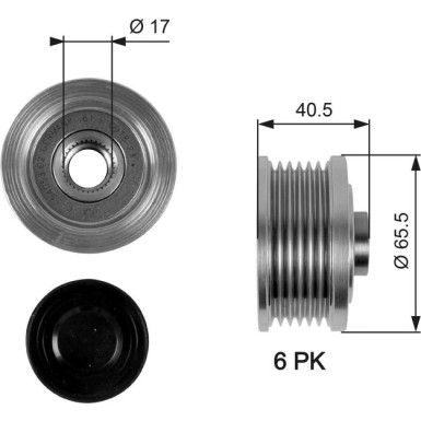 Generatorfreilauf DriveAlign™ OAP7032