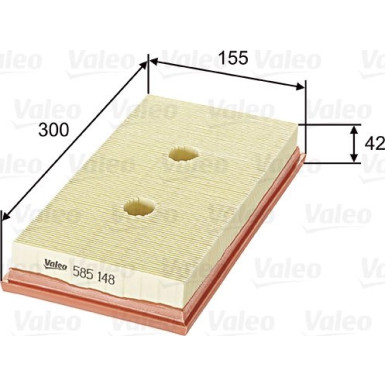VALEO Luftfilter | 585148