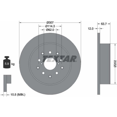 Bremsscheibe Toyota T. Lexus Is PRO 92170803