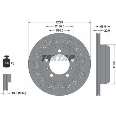 Bremsscheibe Porsche T. Boxster/Cayman 06 PRO 92165303