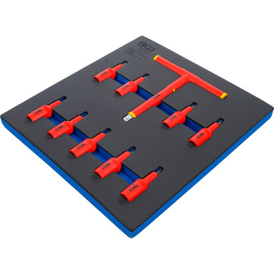 BGS Werkstattwageneinlage 2/3: VDE-Bit-Einsatz-Satz | Antrieb Innenvierkant 12,5 mm (1/2"""") | T-Profil (für Torx) T20 - T55 | 10-tlg | 70217