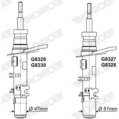 MONROE ORIGINAL VL li | CITROEN C-Elysee 12 | G8330