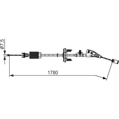 Handbremsseil | CITROEN DS3, DS4, DS5 09-15 | 1987482796