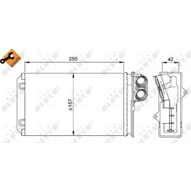 Wärmetauscher, Innenraumheizung EASY FIT 58629