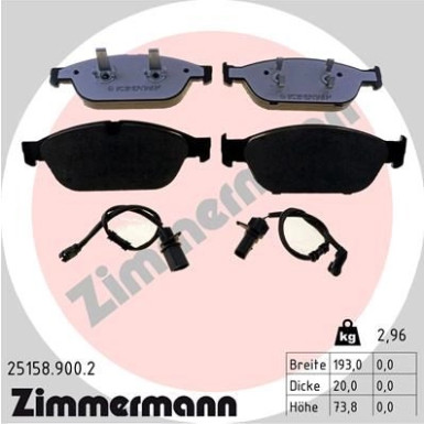 ZIMMERMANN Bremsbeläge ZIMMERMANN Bremsbeläge