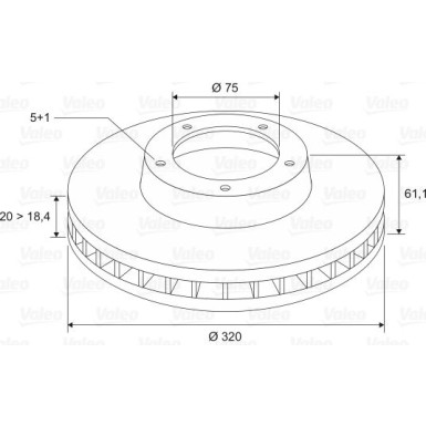 VALEO Bremsscheibe 197319