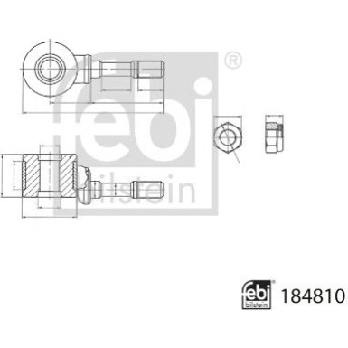 FEBI BILSTEIN Stange/Strebe, Stabilisator | 184810
