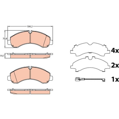 Bremsklötze VA | MITSUBISHI Canter 05 | GDB3645