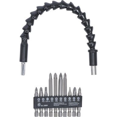 BGS Bit-Satz mit flexibler Welle Antrieb Außensechskant 6,3 mm (1/4 ) 11-tlg BGS Do it yourself 20804