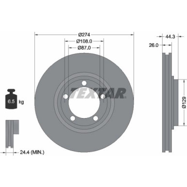 Bremsscheibe Hyundai P. H-1 Crd | 92221800