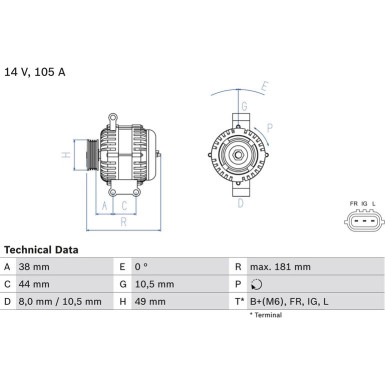 Lichtmaschine | MINI 01 | 0 986 084 240