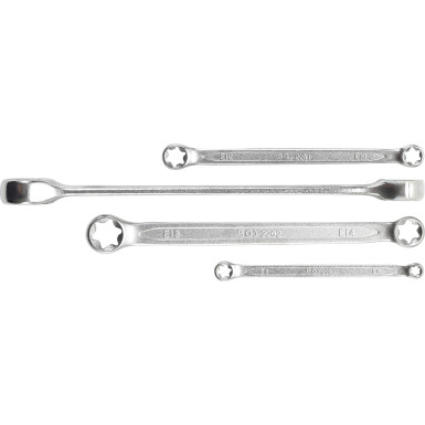 BGS Doppel-Ringschlüssel-Satz mit E-Profil-RiNGK | öpfen | SW E6 x E8 - E20 x E24 | 4-tlg | 2264