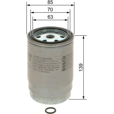 F 026 402 255 Kraftstofffilter F 026 402 255 Kraftstofffilter